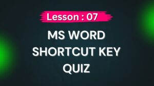 MS Word Shortcut Key Quiz